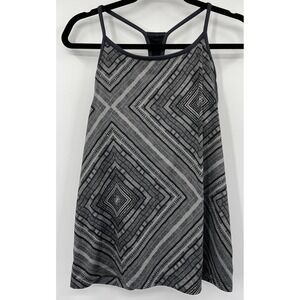 Fabletics Norwalk Geometric Black And Gray Athletic Tank Top Size Medium